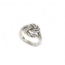 Ring Band Silver 925 Sterling Hand Engraved Handmade Plain Unisex Solid D424